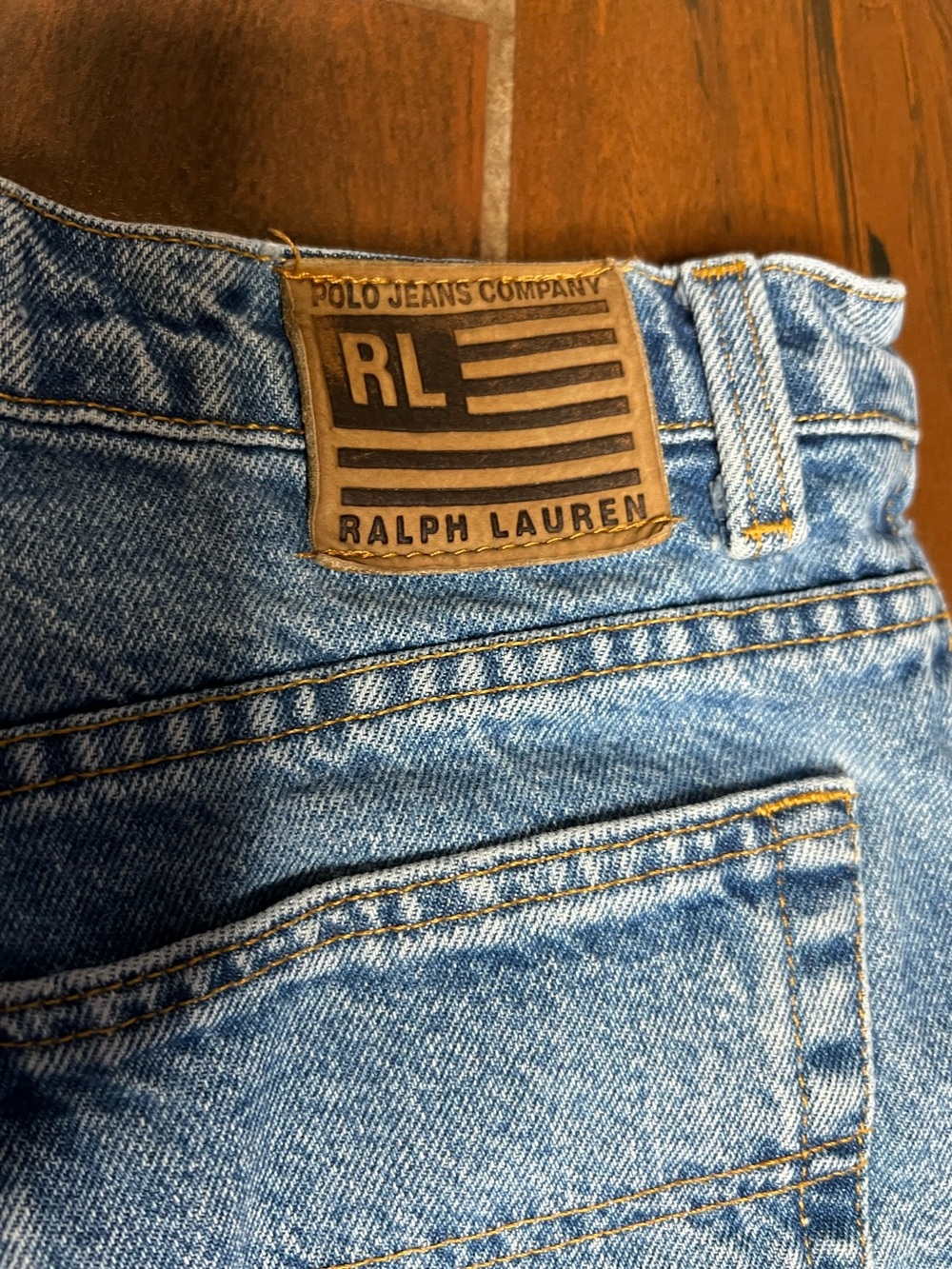 Ralph Lauren Vintage Denim Bleach Washed Cut Off Shorts - Picture 6 of 7